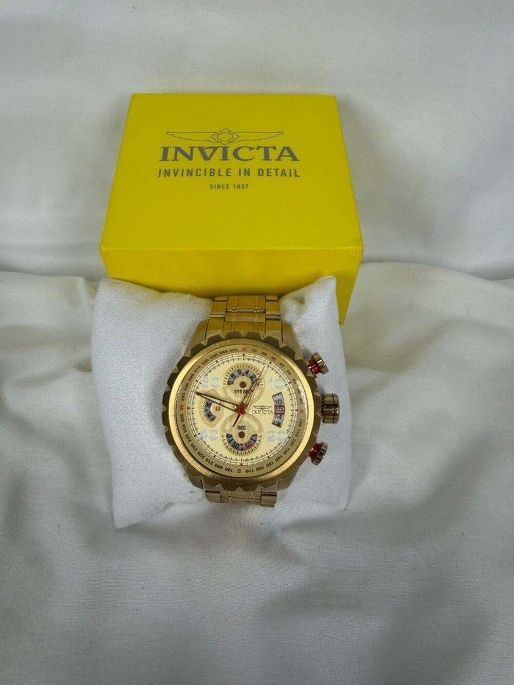 Invicta Aviator 28161 Gold-Tone 48mm Chronograph Wrist Watch SPBJKI 362108